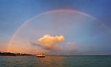 Sunset Rainbow Over Powderhorn Lake_27240-2